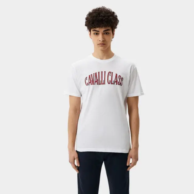 T-Shirt Cavalli Class QXT60B-JD060-00053 Λευκό - 2XL