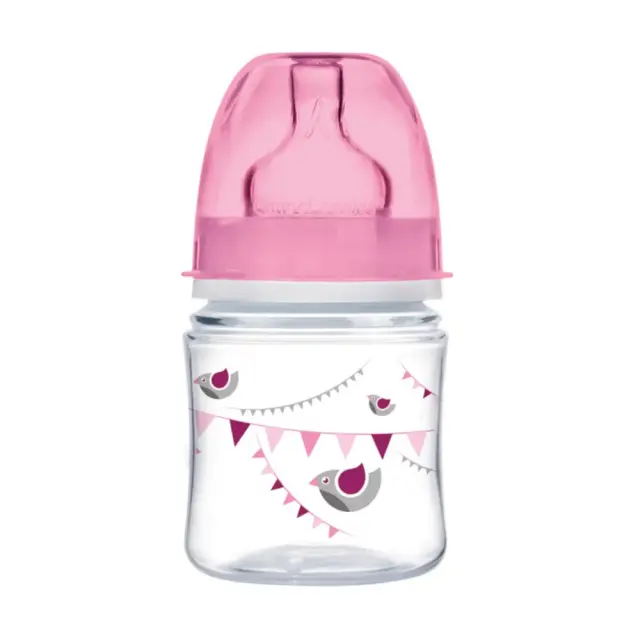 Μπιμπερό Πλατύ Κατά των Κολικών 120ml +0m PP Easy Start Let's Celebrate Canpol Pink 35/228