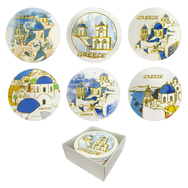 Σετ σουβέρ Greece 6τμχ - Coaster set 6pcs 026060