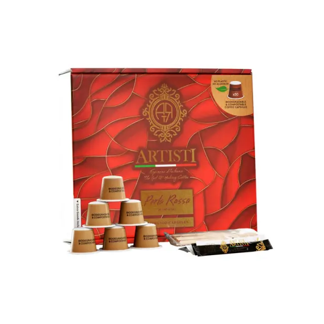Artisti Perla Rossa 70% Arabica 30% Robusta συμβατές κάψουλες Nespresso - 50 τεμάχια