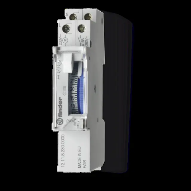 Mech.Time Switch 17,5mm.1CO 16A/230VAC With power back-up/daily pr. (12.11.8.230.0000)