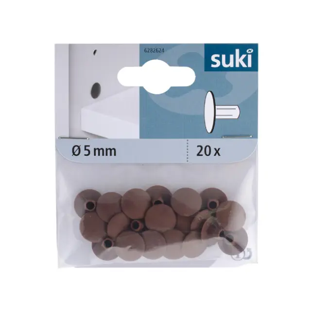 Καπάκι Φ5mm Καφέ Πλαστικό 2