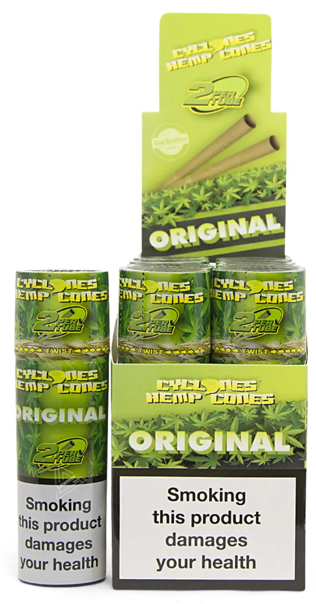 Πουρόφυλλα Cyclones Hemp Cones Γεύση ORIGINAL με Χάρτινη Τζιβάνα 2