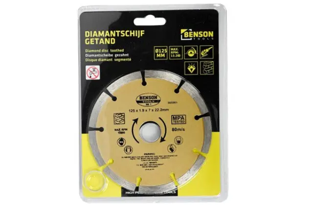 Diamond disc 125 mm toothed