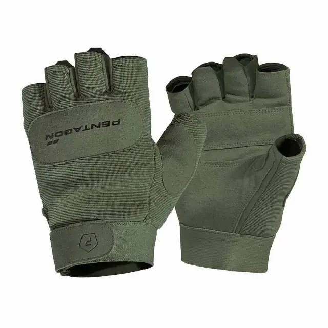 Pentagon 1/2 Duty Mechanic Gloves-Γάντια με Μισά Δάκτυλα - 06-Χακί-Olive Green