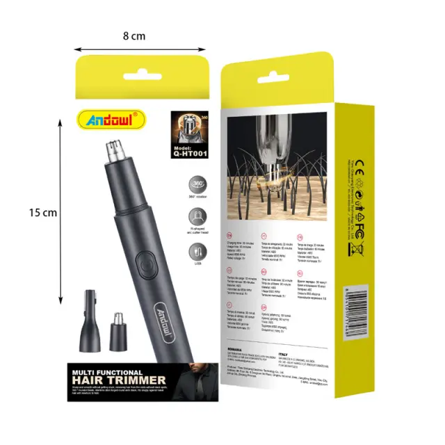 Andowl Τρίμμερ μύτης, αυτιών και φρυδιών Q-HT001 - Hair Trimmer 075925 2