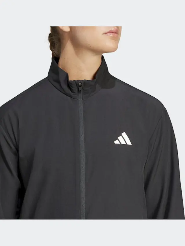 Adidas Essentials 3-Stripes Women's Sweatshirt Jacket Black JD6539 - L 3