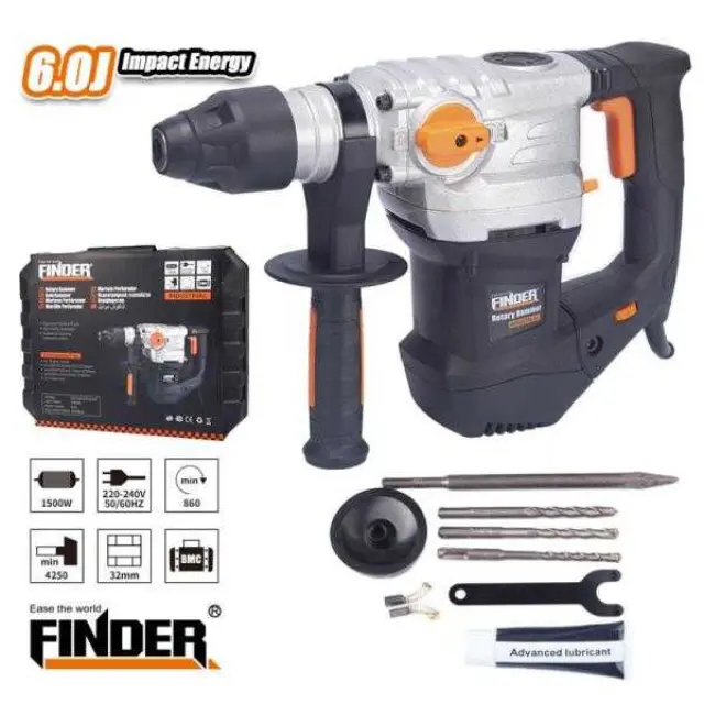 Ηλεκτρικό κρουστικό δράπανο - 1500W - Finder - 197207 2