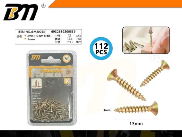 Ξυλόβιδες - 3mm×13mm - Σετ 12 πακέτα των 112 τεμαχίων - 200539 2