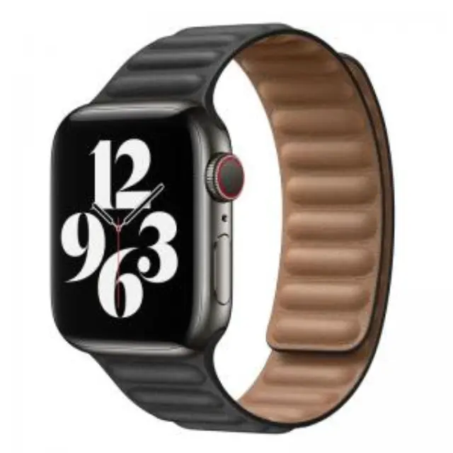 Λουράκι Devia Elegant Leather Apple Watch (38/ 40/ 41/ 42mm) Two-Tone Μαύρο N62109 2