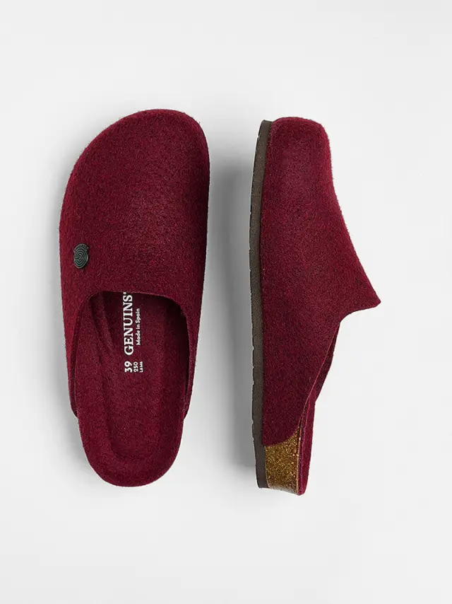 Genuins Παντόφλες Unisex τσόχα Κόκκινο GEN/HELSINKI G106709 BURDEOS 3