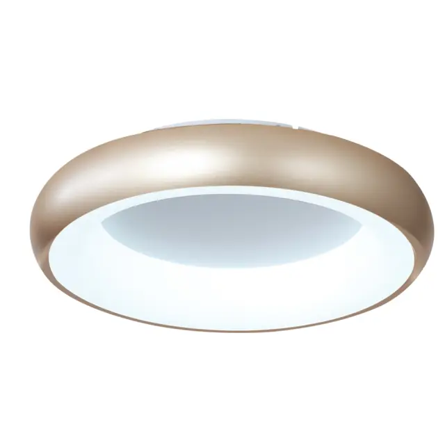 InLight Πλαφονιέρα οροφής LED 36W 3CCT από χρυσαφί και λευκό ακρυλικό D:60cm (42021-A-Golden)