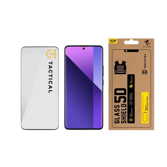 Tactical Glass Shield 5D for Xiaomi Redmi Note 13 Pro+ 5G Black 3