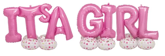 Μπαλόνι Φοιλ AirLoonz Decor Kit It's a Girl / 269 x 66 εκ