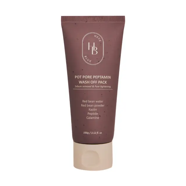 Heveblue Pot Pore Peptamin Wash Off Pack Mask Μάσκα Προσώπου για Πόρους και Λιπαρότητα, 100gr