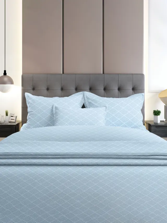 Σετ Σεντόνια Flannel 2048 Blue Διπλό με λάστιχο (150x205+30) Sunshine