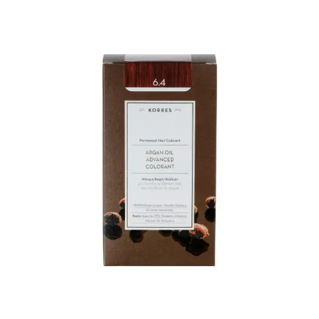 Korres Argan Oil Advanced Colorant Μόνιμη Βαφή Μαλλιών 6.4 Ξανθό Σκούρο Χάλκινο, 50ml 2