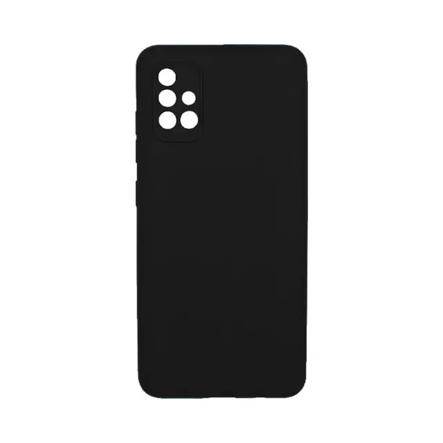 Θήκη Σιλικόνης Soft Back Liquid Silicone Case Για Samsung Galaxy A51 Μαύρη