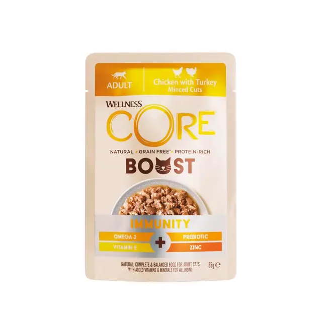 Wellness Core Boost Immunity Κοτόπουλο & Γαλοπούλα 85gr Μονόχρωμο