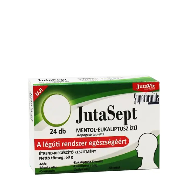 JutaVit JutaSept Lozenges Menthol–Eucalyptus, 24 lozenges