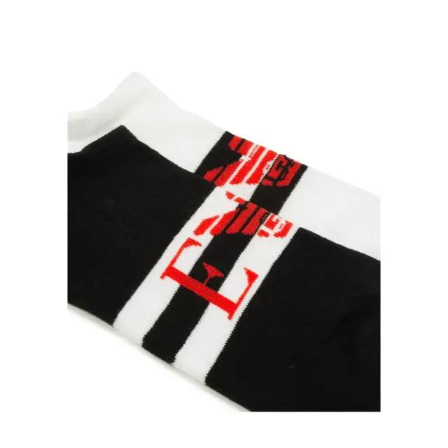 Emporio Armani Ανδρικές Κάλτσες Σοσόνια Double Stripe Logo - 2 Ζεύγη, Χρώμα Λευκό-Μαύρο 2