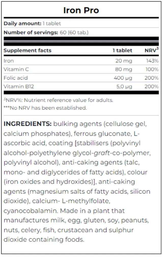 Iron Pro 60 Tabs (Scitec Nutrition) 2