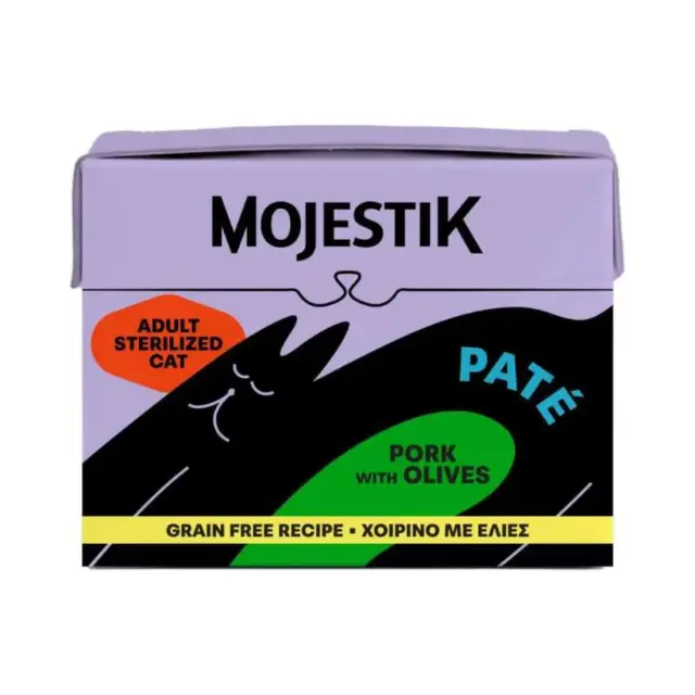 Mojestik Adult Sterilised Pate με Χοιρινό & Ελιές 100ml