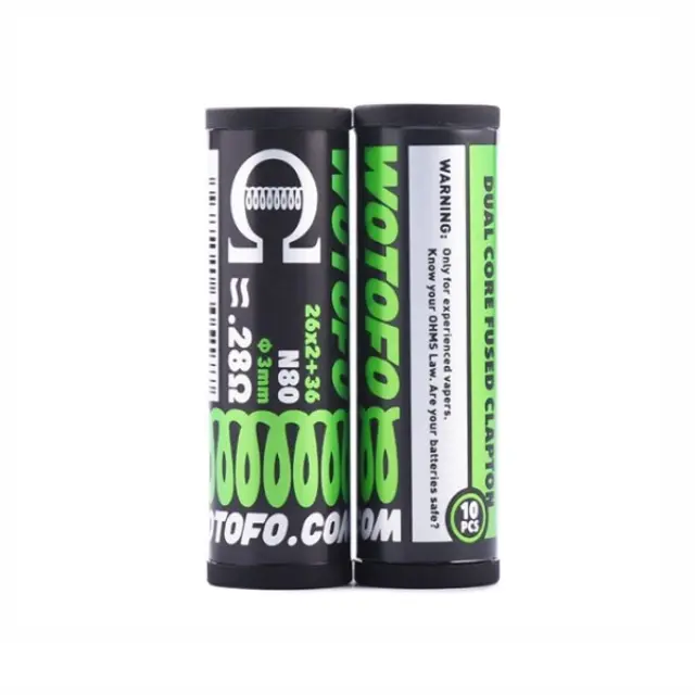 Dual Core Fused Clapton Premade Coils (10τμχ) - Wotofo 26Gx2+36G (0,28ohm)