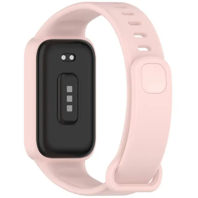 Λουράκι Σιλικόνης με Θήκη για Xiaomi Redmi Band 3/ 9 Active- Baby Pink OEM