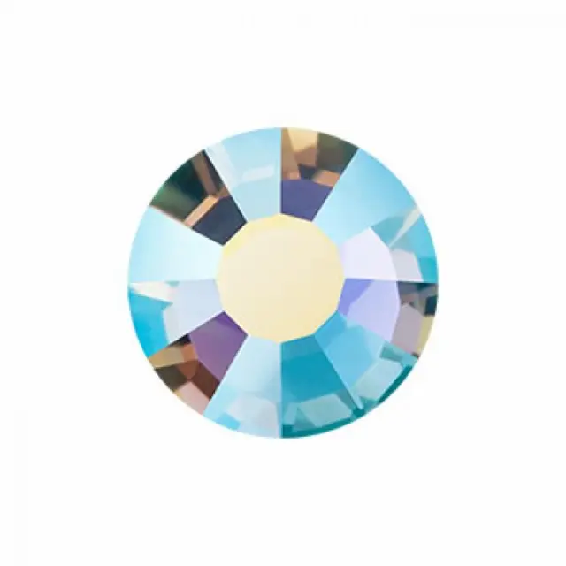 Preciosa VIVA 12 Aquamarine AB SS34 Flat Back - 9τεμ