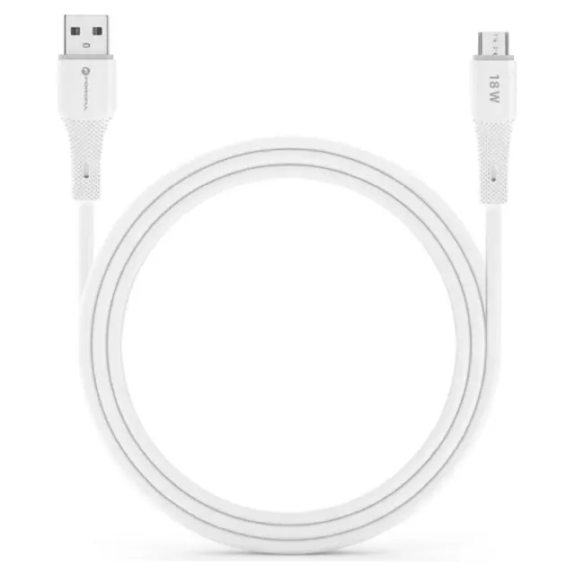 FORCELL F-ENERGY C341 cable USB A to Micro USB QC3.0 2,4A 18W Silicone 1 m white 3