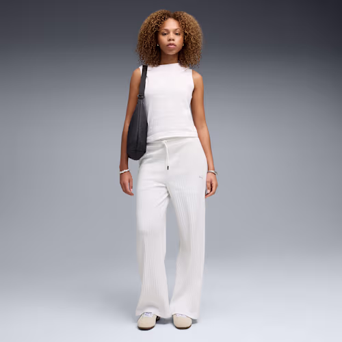 Puma Women's HER Comfort High-Waist Wide Leg Pants Άσπρο 693284-02 (Puma) - Large 3