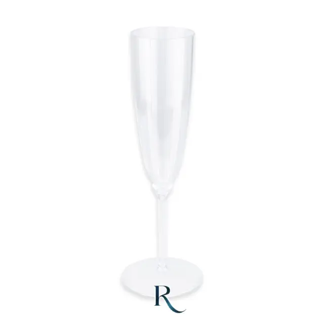 6 Flute Ποτήρια Επαναχρησιμοποιήσιμα / 180 cc Ribbed Crystal
