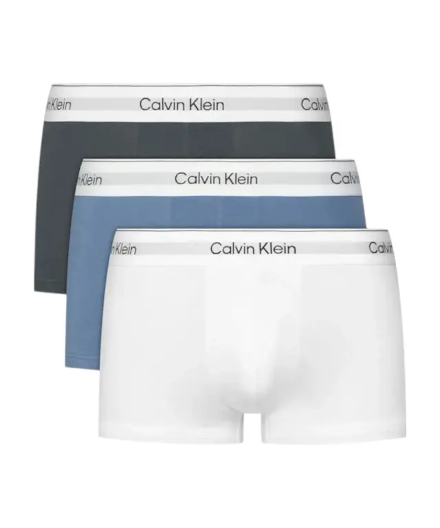 Calvin Klein - Ανδρικά Μποξεράκια 3Pack Low Rise Trunk LV00NB4389-4NC Μαύρο/Γκρί/Μπλε