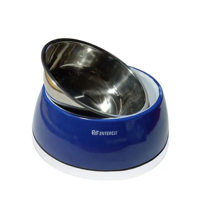 Pet Interest Μπολ Deluxe Διπλής Χρήσης Μπλε 350/450ml