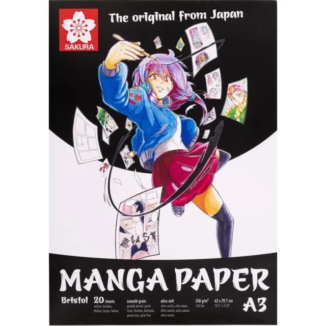 Μπλοκ Sakura Manga A3 29.7x42cm - 250gr/m² - 20 Φύλλα
