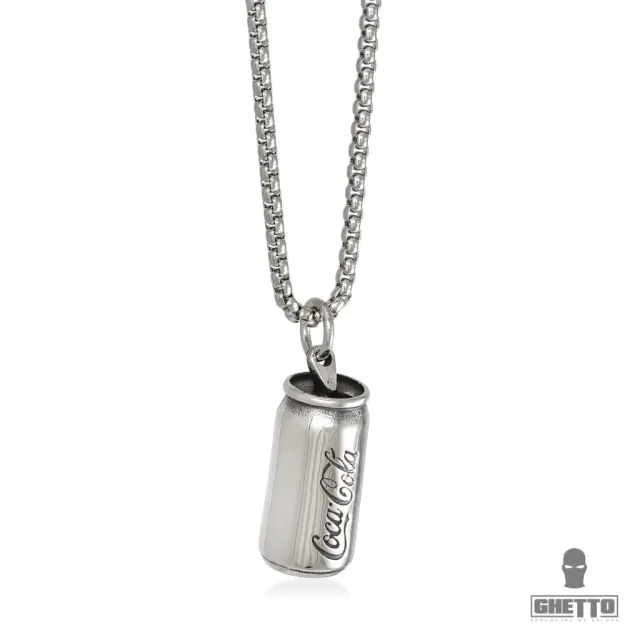 Ghetto Hip Hop Coke Stainless Steel Pendant Necklace
