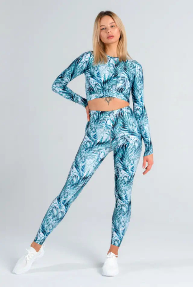 Αθλητικό γυναικείο κολάν Slaviwear Las Palmas high waisted με τσέπη