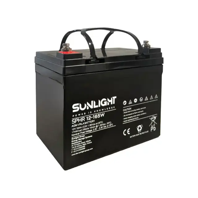 Μπαταρία Μολύβδου VRLA Sunlight SPHR 12V 165W 33.6Ah High Rate