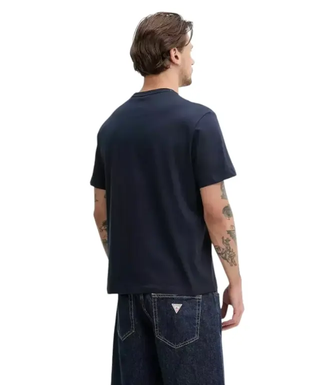 Guess - Ανδρικό T-shirt Essential Logo Regular Fit M5RI74K8FQ4-A71W Μπλε 3