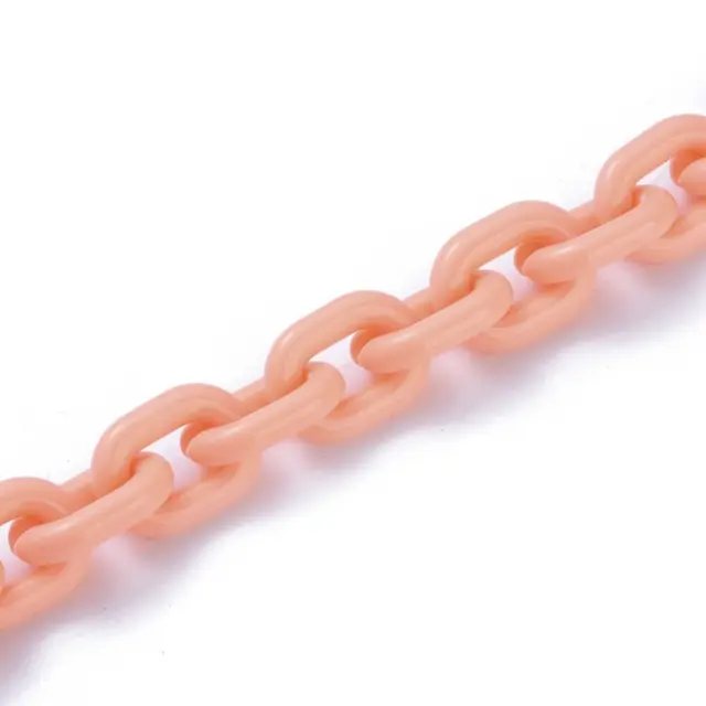 Αλυσίδα Ακρυλική 19x4x4mm - Light Coral - 1m