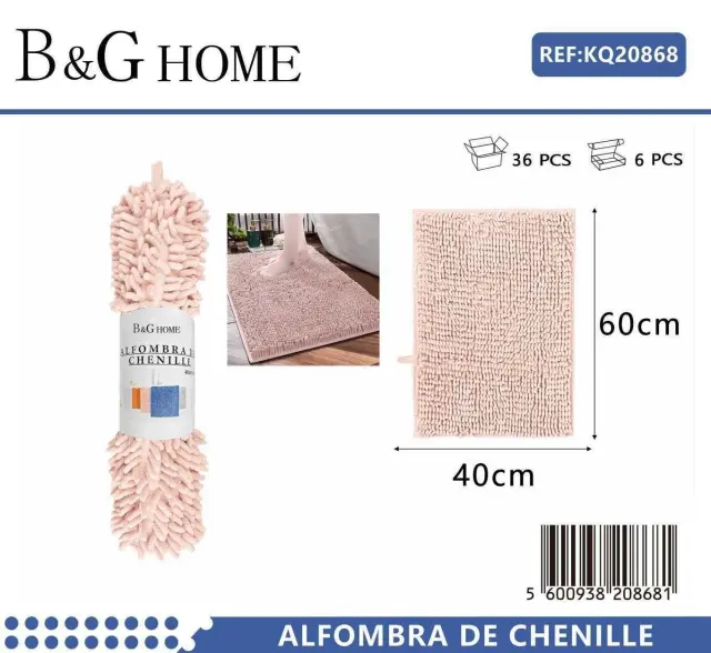 Πατάκι μπάνιου - M0839 - 40x60cm - Light Pink - 20868 2