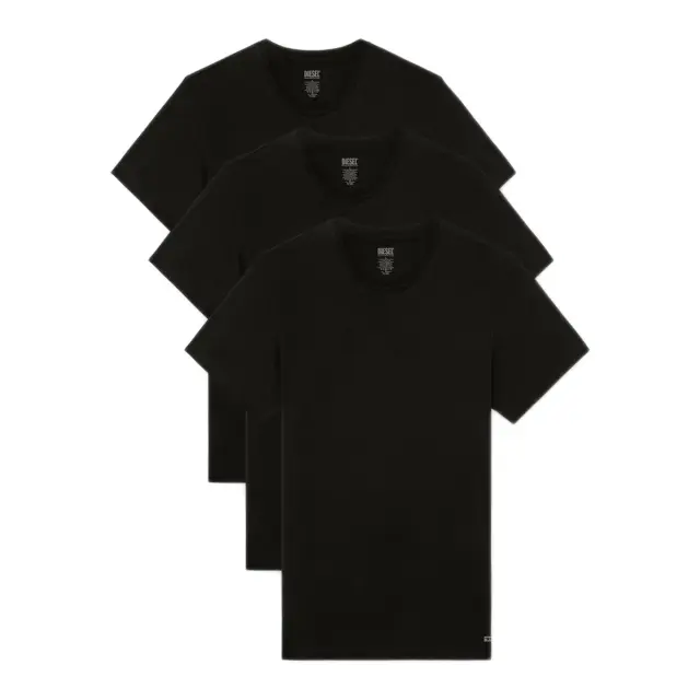 Diesel Ανδρικό Φανελάκι T-Shirt Randal Denim Division Logo - Τριπλό Πακέτο, Χρώμα Μαύρο
