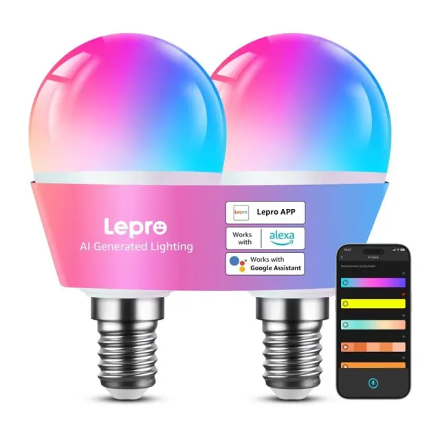 LED LEPRO BP1-2 E14 Bluetooth Wi-Fi, 470 lm, 2