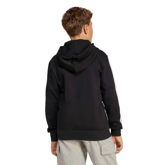 adidas Sportswear Kids 3Stripes Fleece Full-Zip Hoodie Μαύρο JD6494 (adidas Sportswear) 2