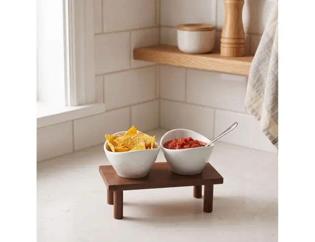 Σετ Σερβιρίσματος Excellent Houseware Πορσελάνη και bamboo, 3 τεμάχια 795880380
