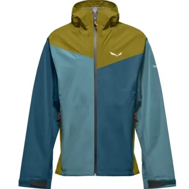 Salewa Puez Aqua 4 2.5L Powertex Jacket Olive Oil/Multi Ανδρικό Αδιάβροχο - 2 XLarge