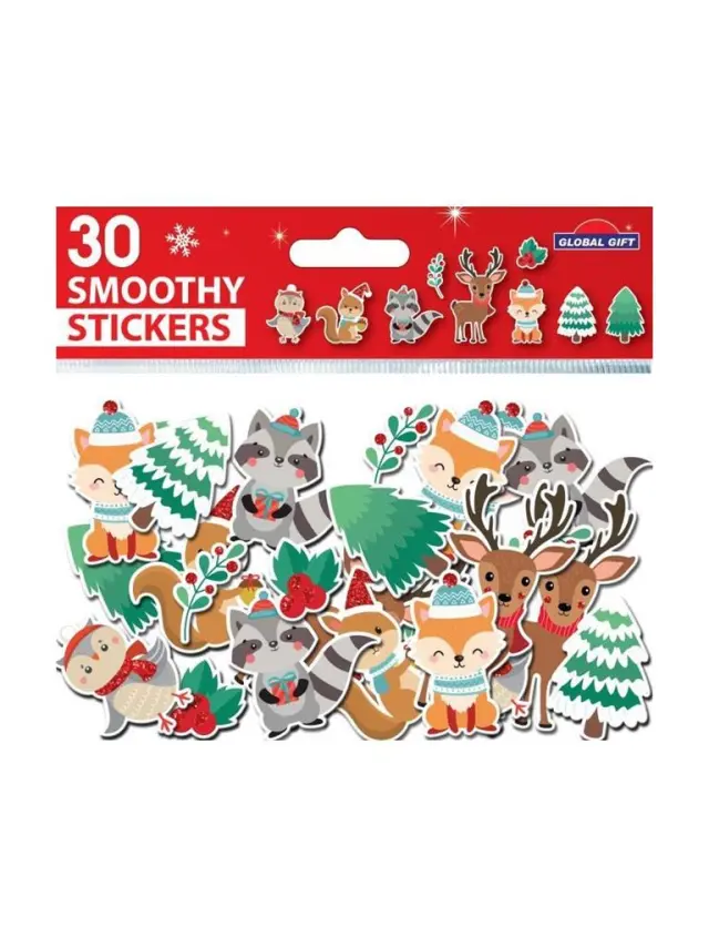 Global Gift Αφρώδη Αυτοκόλλητα Smoothy Christmas Σετ 30 Τεμαχίων 15Χ8cm/ 290016 (GLOBAL GIFT)