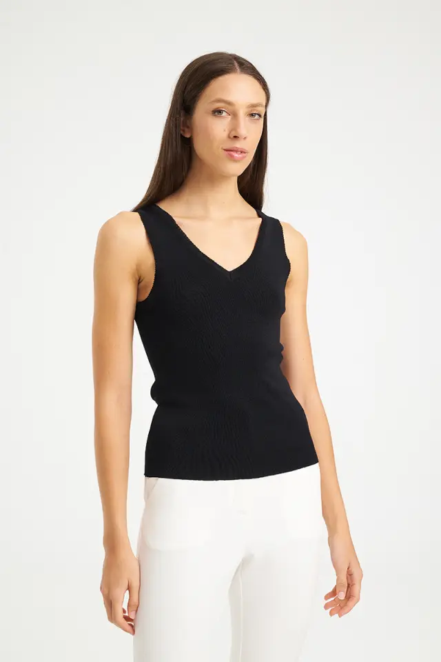 Πλεκτό Τοπ με V Ντεκολτέ DOMNA KNIT TOP - XS 3