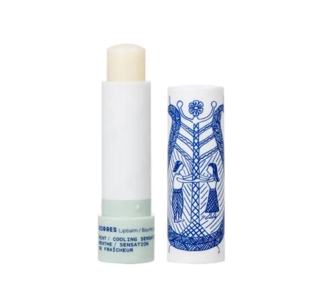 Korres Lip Balm Mint Cooling Sensation, Ενυδατική Φροντίδα για τα Χείλη με Μέντα για Αίσθηση Δροσιάς 4.5g 3